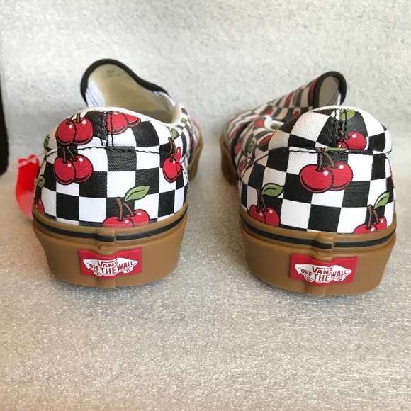 Vans Shoes - Vans Slip-On Cherry Black & Gum Checkered Shoe